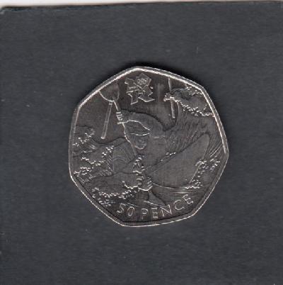 Beschrijving: 50 Pence CANOEING S-OLYMPIC 2012 